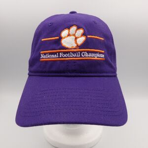 Clemson Tigers National Football Champions Hat 2018 Purple Adjustable New